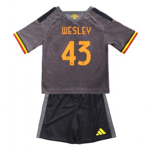 AS Roma Wesley Franca #43 Tredjetrøje Børn 2026-27 Kortærmet (+ Korte bukser)